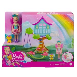 MUÑECA BARBIE DREAMTOPIA CHELSEA COLUMPIO DE NUBES