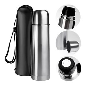 TERMO BALA COSMOS DE ACERO INOXIDABLE GRIS 1LITRO