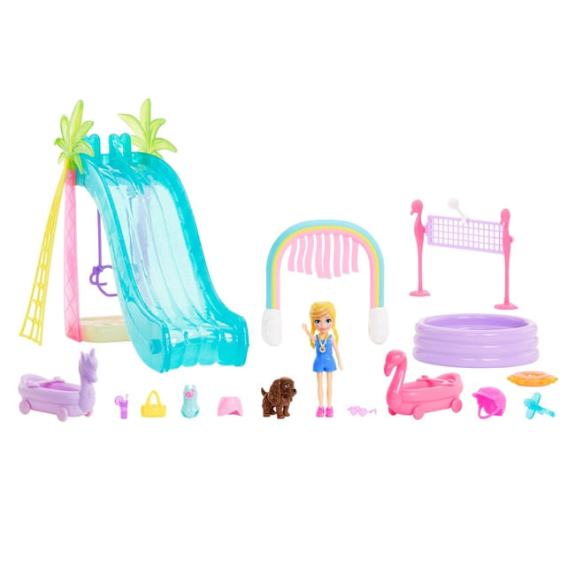PLAYSET POLLY POCKET PARQUE ACUATICO DE DEPORTES Tomy