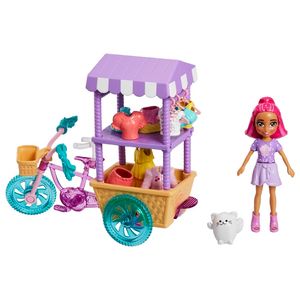 PLAYSET POLLY POCKET CARRITO DE DULCES SORPRESAS