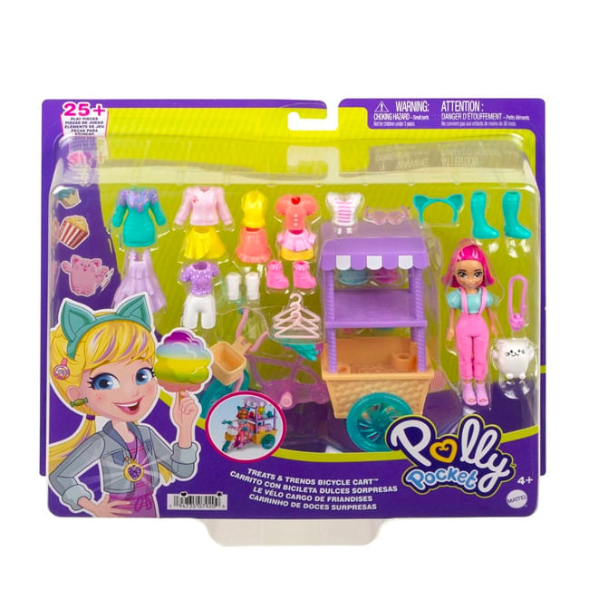 PLAYSET POLLY POCKET CARRITO DE DULCES SORPRESAS