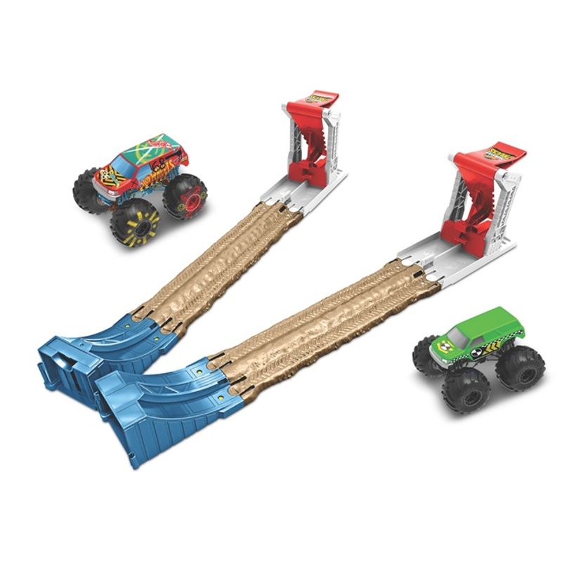 PISTA HOT WHEELS MONSTER TRUCKS DOBLE DESTRUCCION Tomy