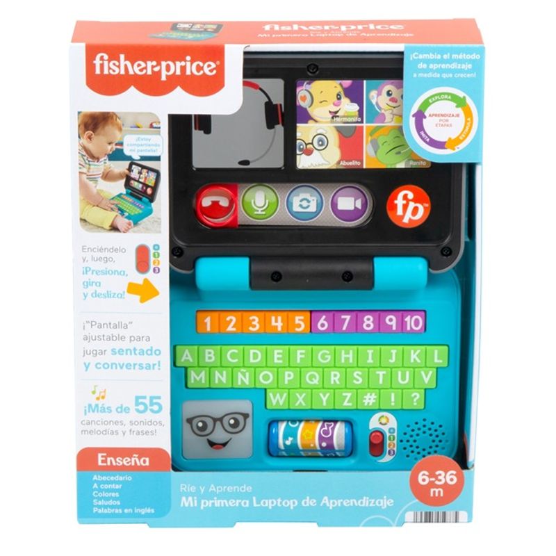 NOTEBOOK FISHER PRICE RIE Y PRENDE LAPTOP Tomy