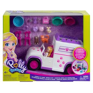 PLAYSET POLLY POCKET HOSPITAL MOVIL DE ANIMALITOS