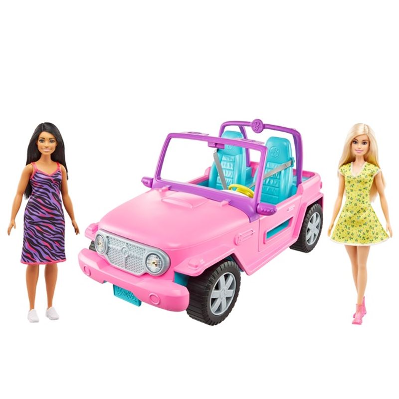 VEHICULO BARBIE JEEP CON MU ECA Y AMIGA Tomy