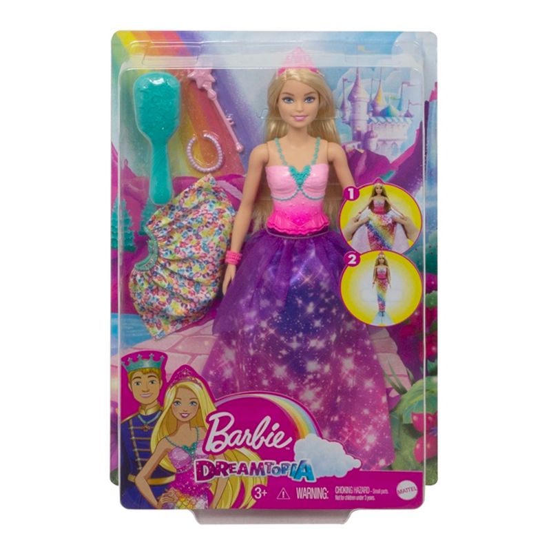 MUÑECA BARBIE DREAMTOPIA PRINCESA 2 EN 1 - Tomy