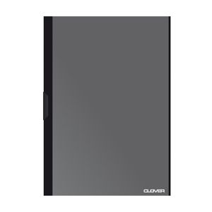 CARPETA CLOVER C/CLIP LATERAL MET.A4 NEGRA