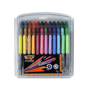 MARCADOR BIC PERMANENTE FINO C/GRIP FASHION x 36 BL