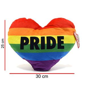 PELUCHE AMOR CORAZON ORGULLO MULTICOLOR 30cm.