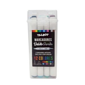 MARCADOR TALBOT DOBLE PUNTA VALIJA x12u.