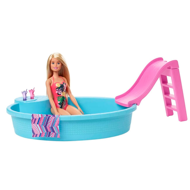 PLAYSET BARBIE PISCINA GLAM CON MUÑECA Librería y Juguetería Comprá  en nuestra web en hasta Cuotas sin