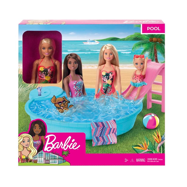 PLAYSET BARBIE PISCINA GLAM CON MUÑECA Tomy