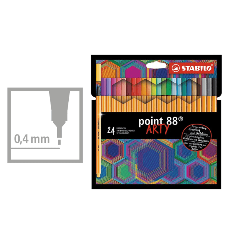 MICROFIBRA STABILO POINT 88 ARTY ESTUCHE x 24 CARTON - Tomy