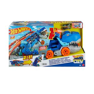PISTA HOT WHEELS CITY SUPER REMOLQUE DE T-REX
