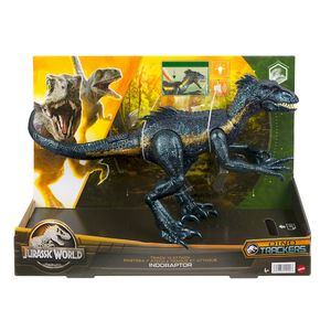 DINOSAURIO JURASSIC WORLD INDORRAPTOR RASTREO Y ATACA
