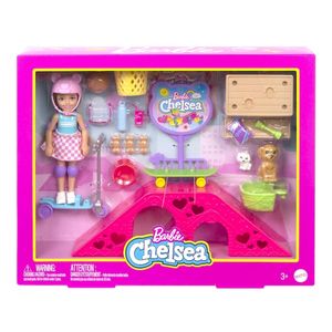 PLAYSET BARBIE CHELSEA PARQUE DE SKATE CON ACCESORIOS