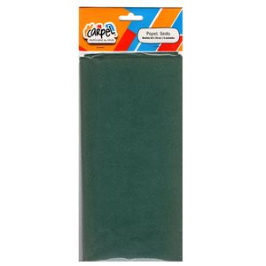 PAPEL SEDA LISO 50x70 VERDE OSCURO x 5 H.