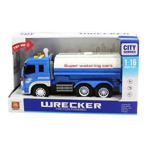 CAMION CISTERNA FRICCION C/LUZ Y SONIDO EN CAJA 34cm.