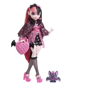 MUÑECA MONSTER HIGH DRACULAURA CON MASCOTA Y ACCESORIOS