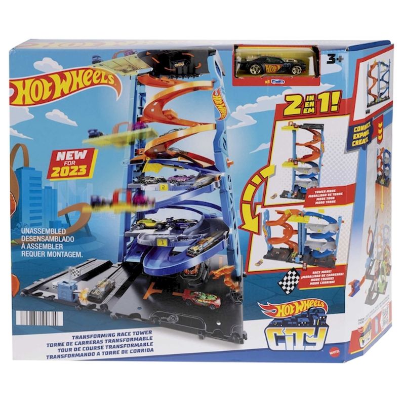 PISTA HOT WHEELS TORRE DE CARRERAS CON DOBLE ALTURA Tomy