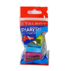 SACAPUNTA PLASTICO TALBOT SHARPEN x 3 BOLSA
