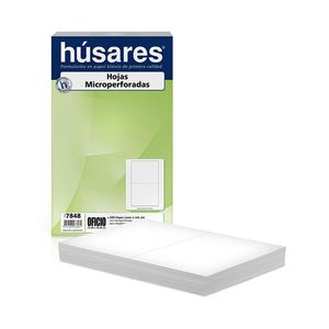 RESMA HUSARES 75 grs.MICROPERF.AL MEDIO 25,9x35,56 OF x 500