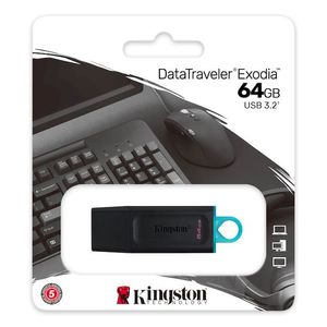 PEN DRIVE KINGSTON EXODIA 3.2 DTX 64GB NEGRO