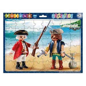 ROMPECABEZAS 29 X 22 PLAYMOBIL PIRATAS 48 PZAS. EN CAJA
