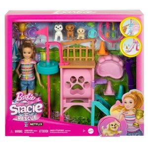 MUÑECA BARBIE STACIE PARQUE DE ENTRENAMIENTO PARA CACHORROS