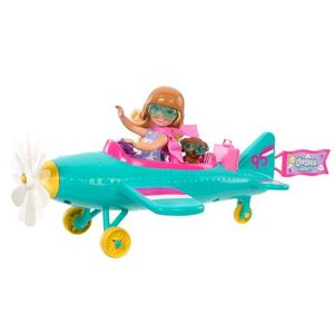 MUÑECA BARBIE CHELSEA PROFESIONES AVIADORA CON AVION