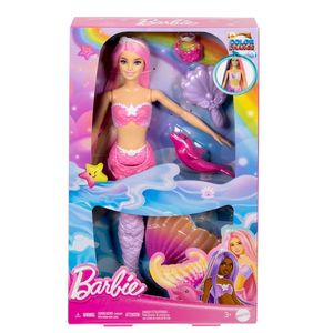 MUÑECA BARBIE FANTASIA SIRENA DE COLORES MAGICOS