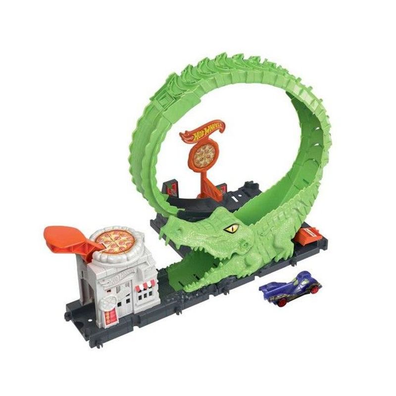 Pista hot wheels cocodrilo tunel de lavado 2025