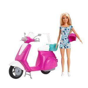 MUÑECA BARBIE MOTO SCOOTER CON ACCESORIOS