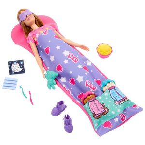 MUÑECA BARBIE FIESTA DE PIJAMAS CON CACHORROS