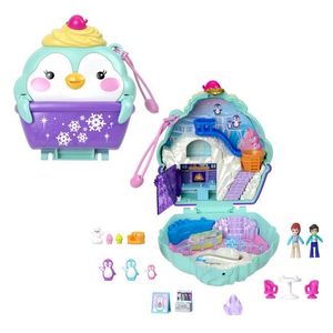 PLAYSET POLLY POCKET MICRO ESTUCHE DE PINGÜINO DE NIEVE