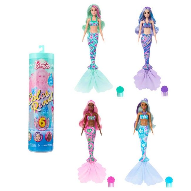 Barbie Sirena MuÃ±eca De Sirena MUÑECA BARBIE COLOR REVEAL SIRENAS