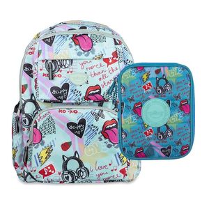 MOCHILA ESP.TALBOT AMOR VERDE 43cm+CANOPLA 1 CIERRE