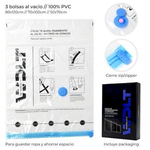 BOLSA AL VACIO WANDERLUST GUARDA ROPA SET x3