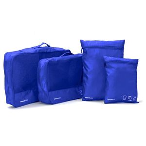 ORGANIZADOR DE ROPA WANDERLUST AZUL x4 pzas