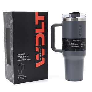 VASO TERMICO WANDERLUST GRIS CON BOMBILLA 1200ml