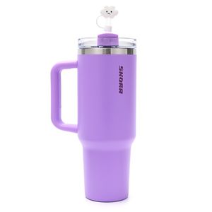 VASO TERMICO SKORA LILA CON BOMBILLA Y TAPON NUBE 1200ml