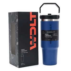 VASO TERMICO WANDERLUST AZUL CON PICO 900ml