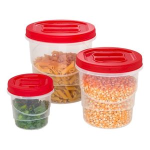 SET CONTENEDORES JAGUAR TARROS CON TAPA ROSCA x3u.