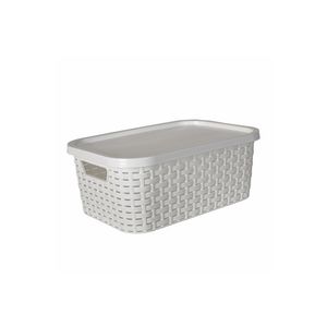 CAJA ORGANIZADORA MILANO CON TAPA 7 lts. BLANCO
