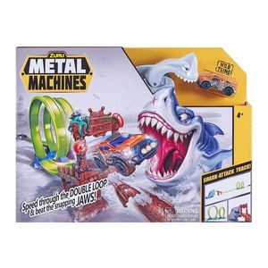 PISTA DOBLE TIBURON METAL MACHINES AUTO CON LANZADOR