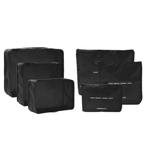 ORGANIZADOR DE VIAJE WANDERLUST P/VALIJA NEGRO x6 pzas