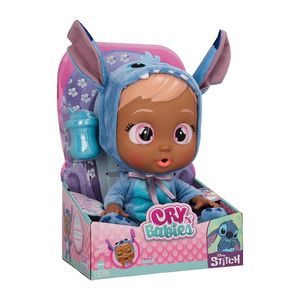 MUÑECA CRY BABIES DISNEY STITCH BEBES LLORONES 30cm