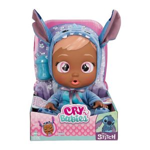 MUÑECA CRY BABIES DISNEY STITCH BEBES LLORONES 30cm