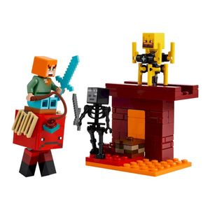 BLOQUE LEGO MINECRAFT LA BATALLA DE LAVA DEL INFRAMUNDO 99pzas