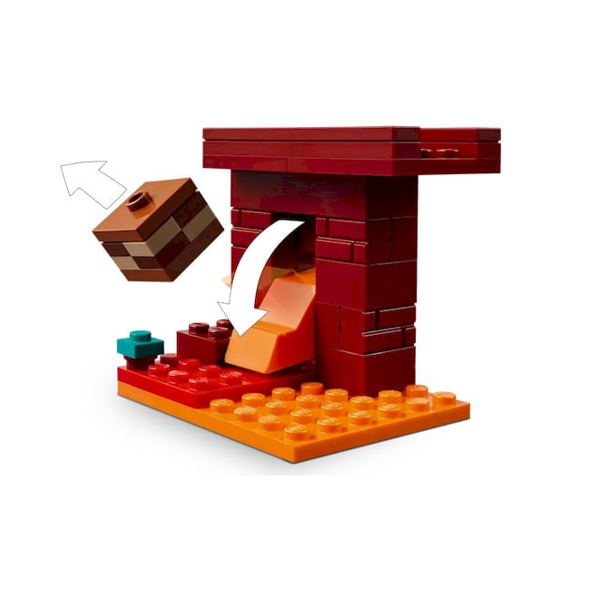 BLOQUE LEGO MINECRAFT LA BATALLA DE LAVA DEL INFRAMUNDO 99pzas - Tomy